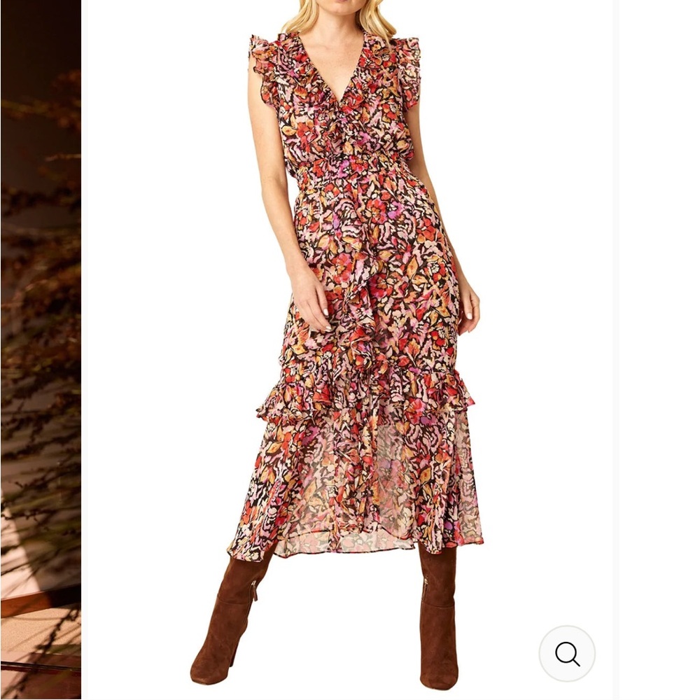 Misa Kidada fire flora maxi dress